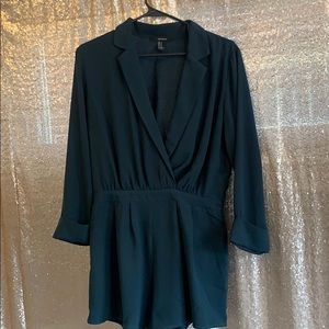 Teal Blazer Romper